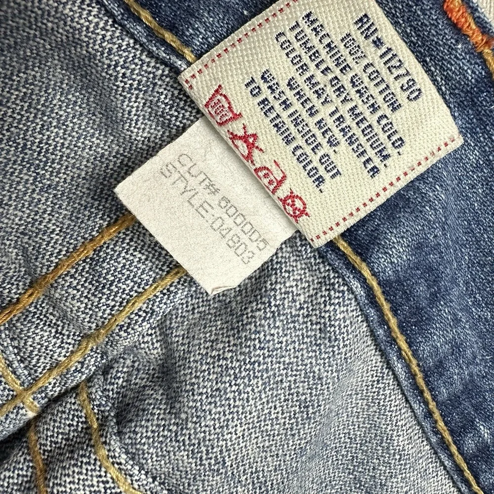 Vtg True Religion Section 803 Boot Cut Wide Leg Jeans Men Fits 33x33 Distressed